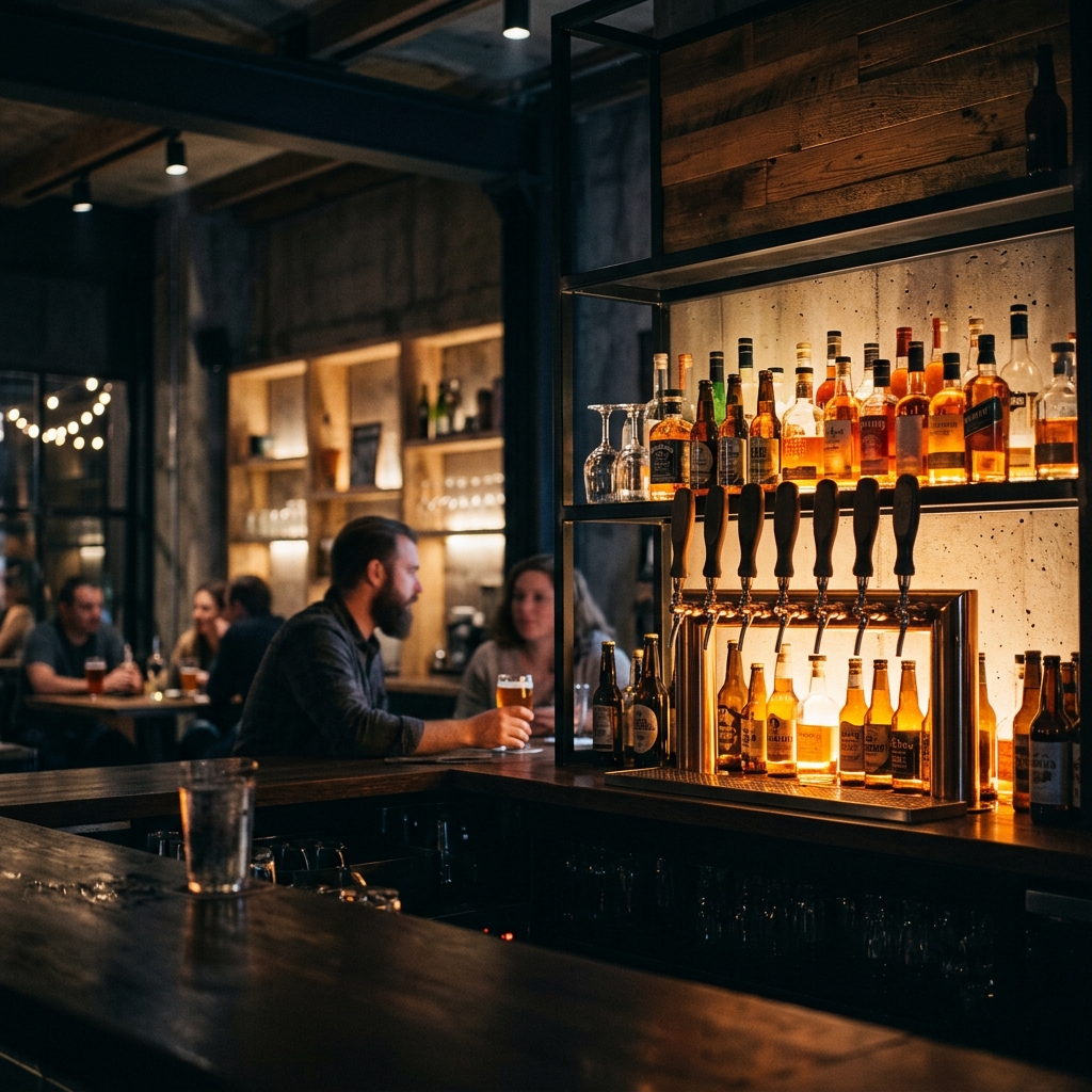 Craft beer taps