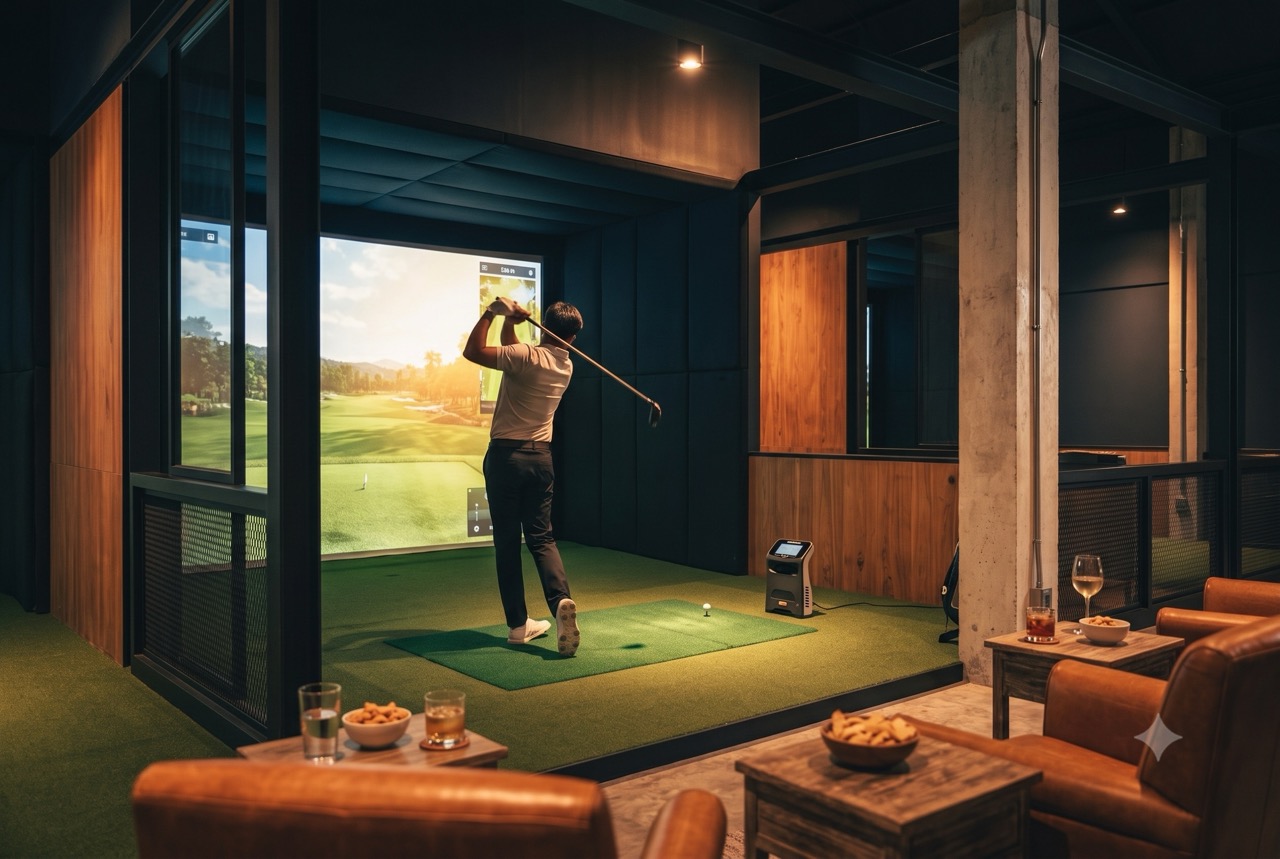 Indoor golf bay