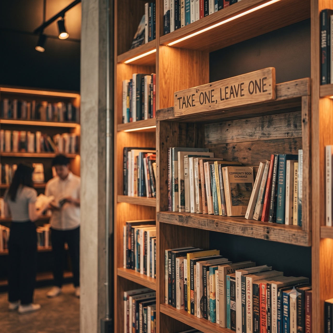 Community exchange shelf